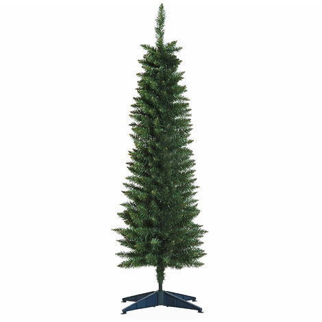 Árbol de Navidad Artificial 150 cm Ignífugo con 294 Puntas de Rama PVC y Soporte de Metal Decoración Navideña para Interiores Fácil de Montar