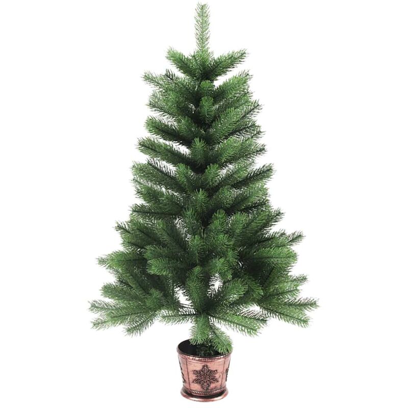 

Árbol Artificial de Navidad con Hojas Realistas Verde 65 cm - Verde - Vidaxl