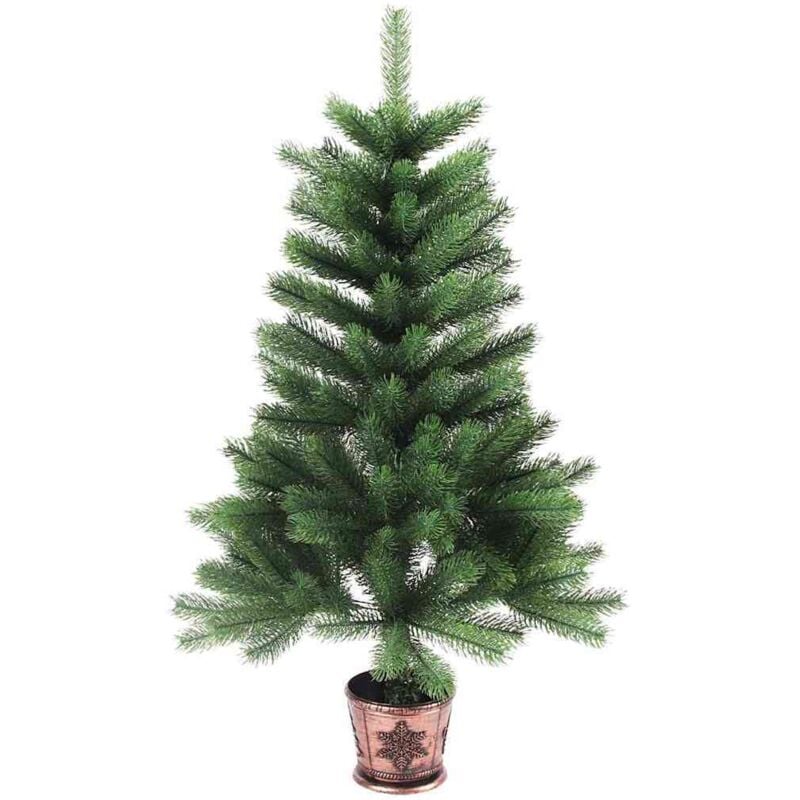 

Árbol Artificial de Navidad con Hojas Realistas Verde 90 cm - Verde - Vidaxl