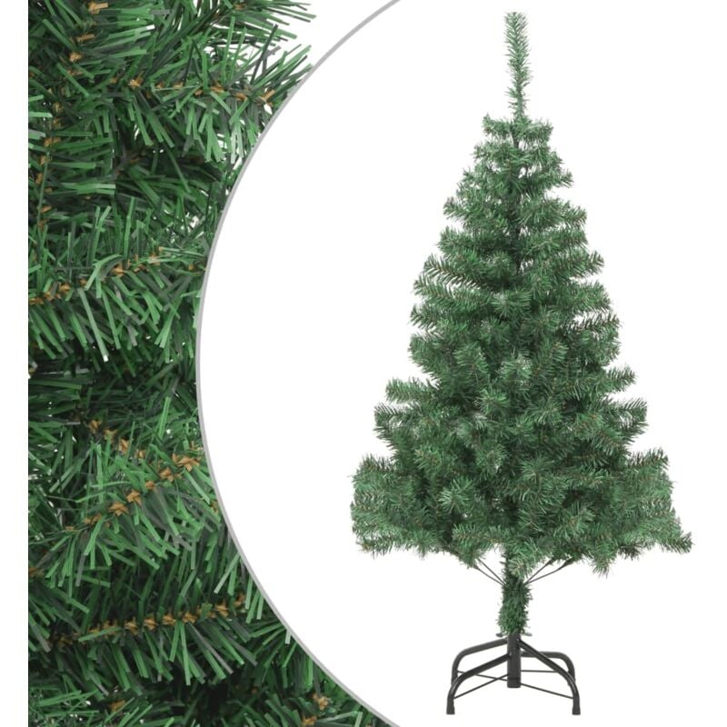 

Árbol de Navidad Artificial con Soporte Acero 210 cm 910 Ramas - Verde - Vidaxl