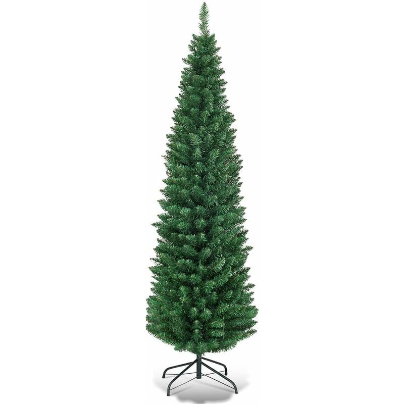 

Árbol de Navidad Artificial 180cm Abeto con Base Material PVC Decoración para Navidad Hogar Fiesta Verde