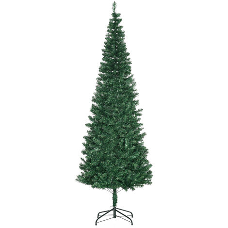 Árbol de Navidad Artificial 210 cm Ignífugo con 631 Puntas de Rama PVC y Soporte de Metal Decoración Navideña para Interiores Fácil de Montar