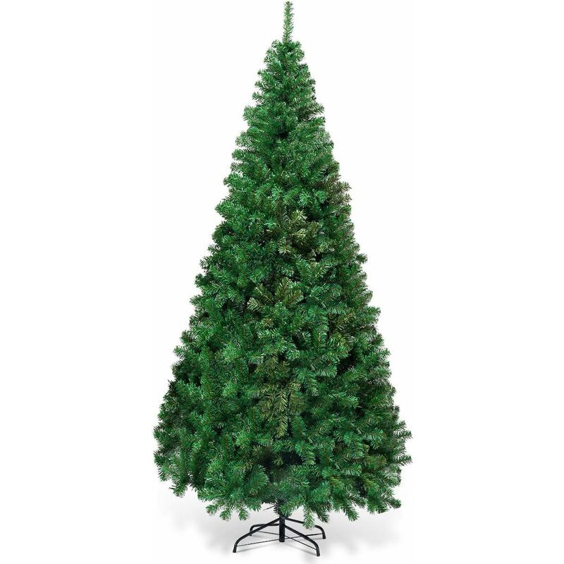 

Árbol de Navidad Artificial 2,4M con Base Metálica Material PVC Hogar Abeto Verde