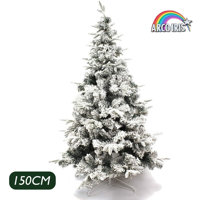 

Árbol de navidad con Nieve artificial, Material PVC, Soporte de Metal, 150cm