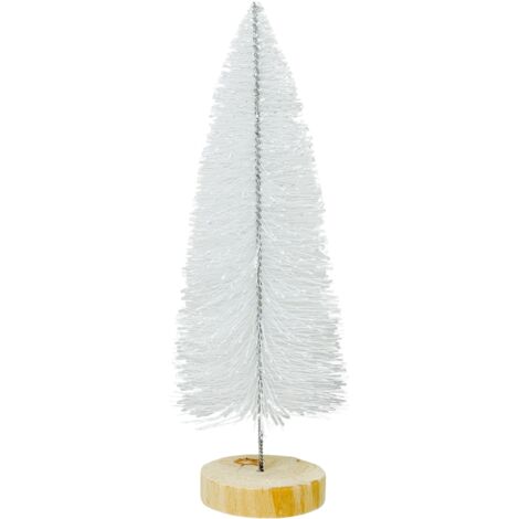 Árbol de Navidad artificial blanco para decoración 25 cm