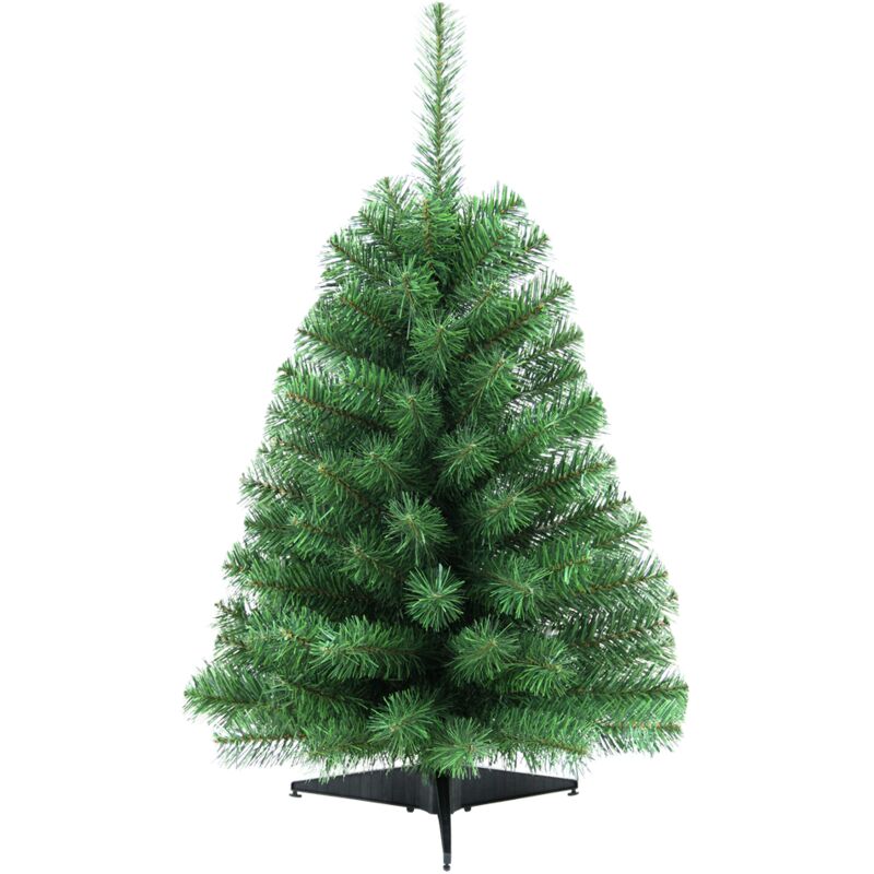 

Árbol de Navidad artificial clásico 90cm - Base de plástico - reutilizable - verde - Vert - Central Park