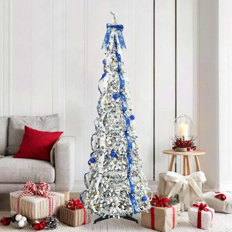 Árbol de Navidad artificial con 150 LED con soporte 180 cm PVC