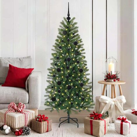 Árbol de Navidad artificial con 150 LED Verde 150 cm PE y PVC