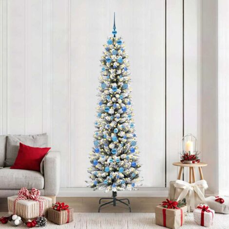 Árbol de Navidad artificial con 300 LED verde y 210 cm