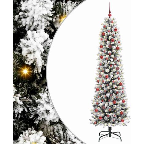 Árbol de Navidad artificial con 300 LED verde y 210 cm