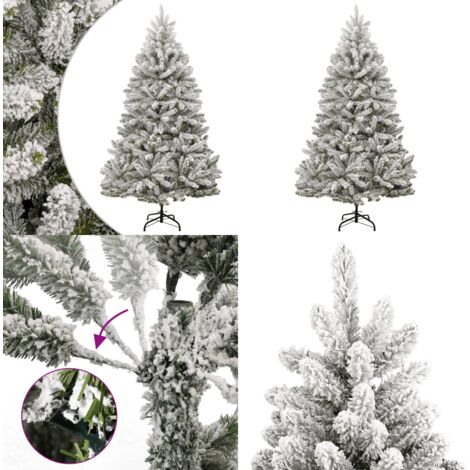 Árbol de Navidad artificial con bisagras y nieve flocada 180 cm - Árbol de Navidad con bisagras - Nieve flocada