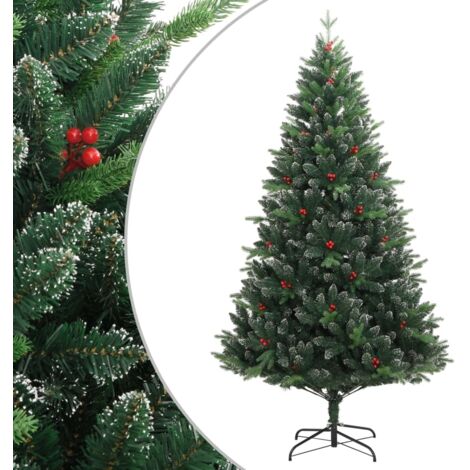 Árbol de Navidad artificial con frutos rojos 150 cm