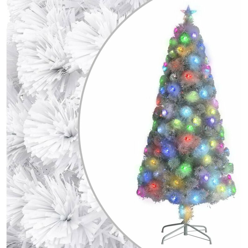 

arbol de Navidad artificial con LED blanco fibra optica 150 cm