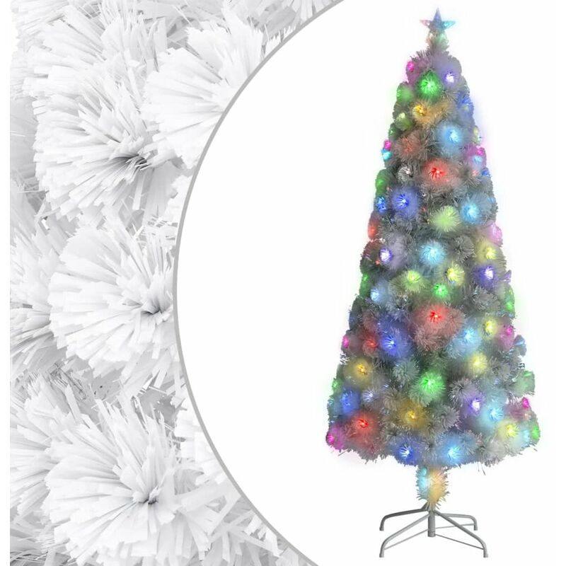 

arbol de Navidad artificial con LED blanco fibra optica 180 cm