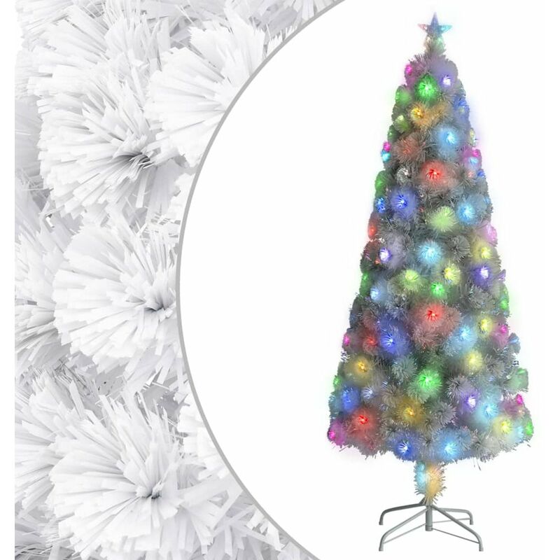

arbol de Navidad artificial con LED blanco fibra optica 240 cm