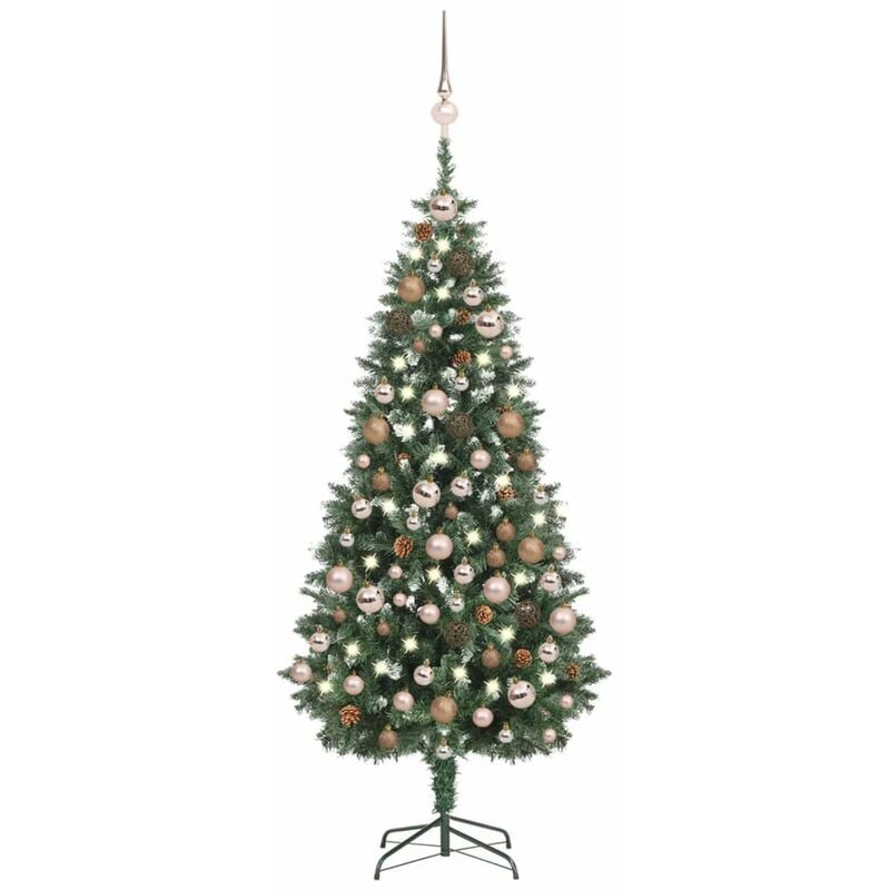 

arbol de Navidad artificial con LED, bolas y pinas 180 cm