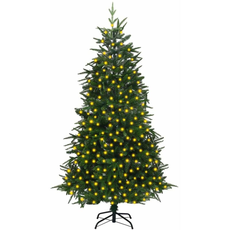 

arbol de Navidad artificial con LED verde 240 cm PVC y PE