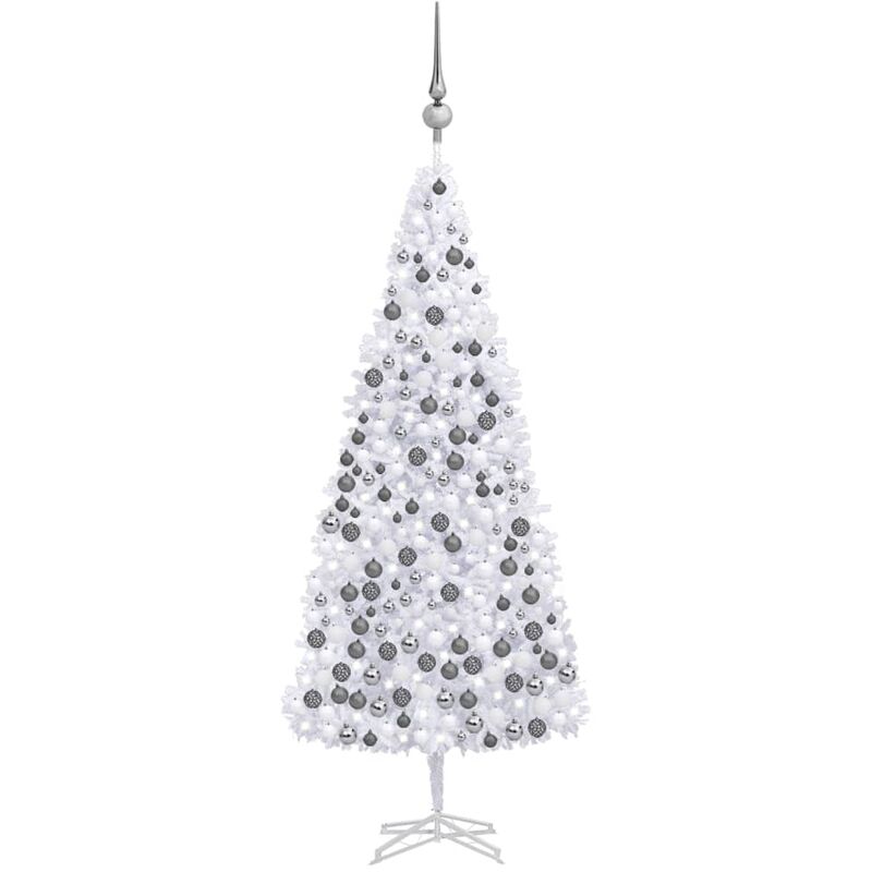 

Árbol de Navidad artificial con LED y bolas blanco 500 cm