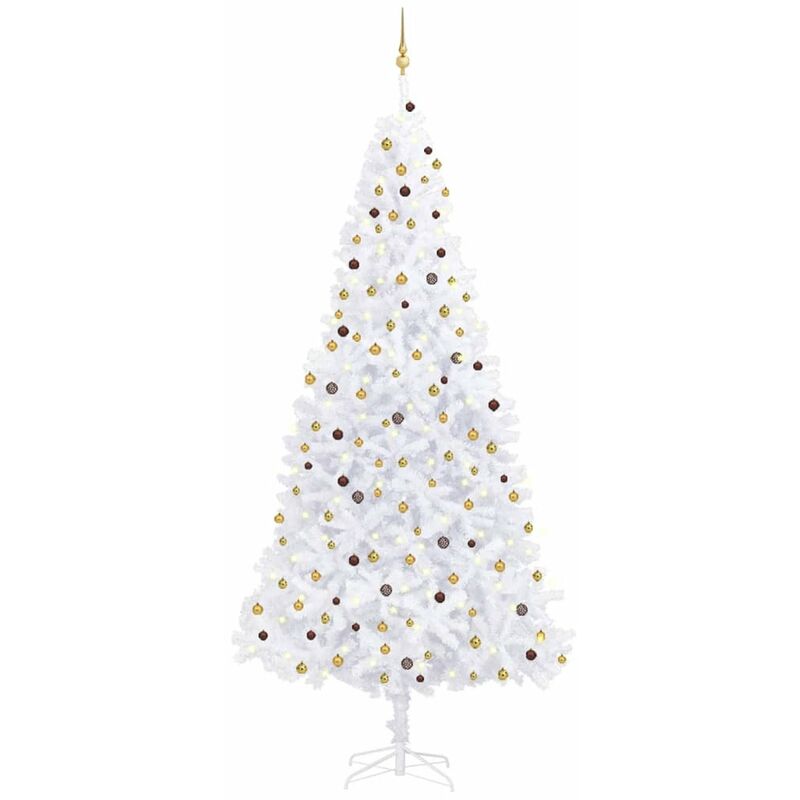

arbol de Navidad artificial con LED y bolas verde 300 cm