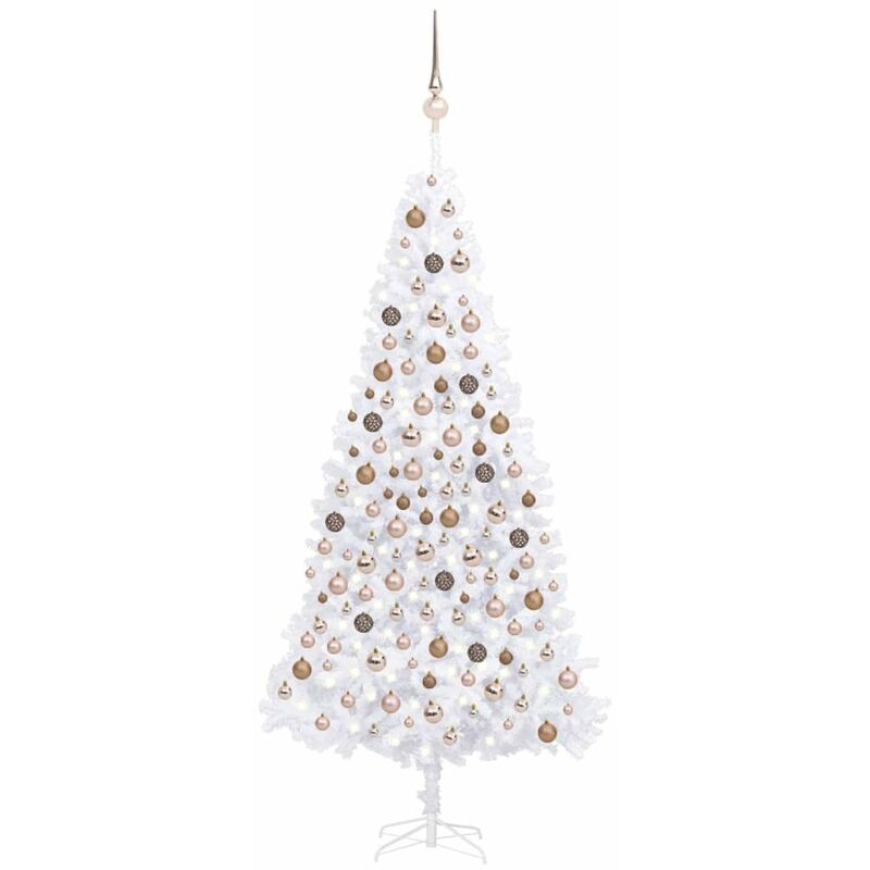 

arbol de Navidad artificial con LED y bolas verde 300 cm