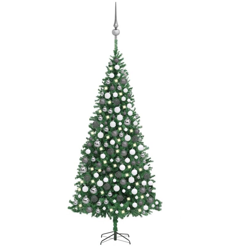 

Árbol de Navidad artificial con LED y bolas verde 300 cm