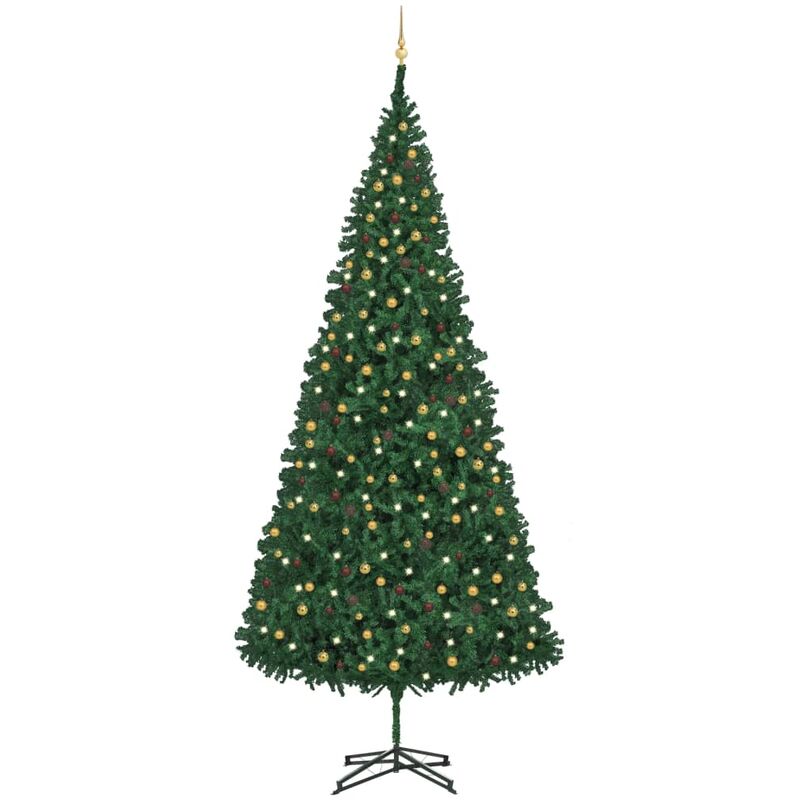 

Árbol de Navidad artificial con LED y bolas verde 500 cm