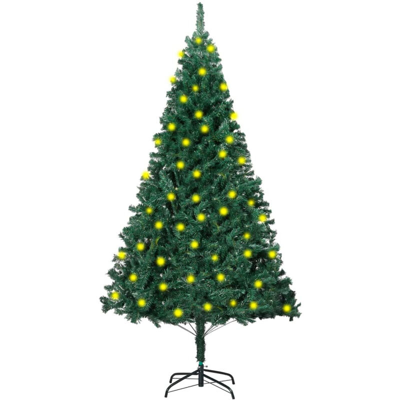 

Happyshopping - arbol de Navidad artificial con LED y ramas gruesas verde 150 cm