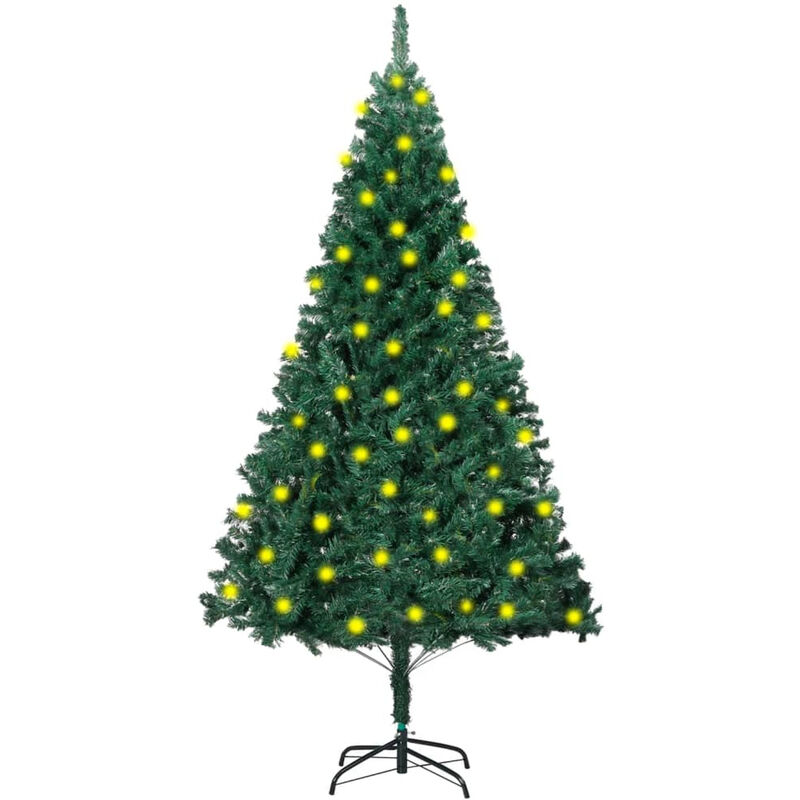 

Happyshopping - arbol de Navidad artificial con LED y ramas gruesas verde 180cm