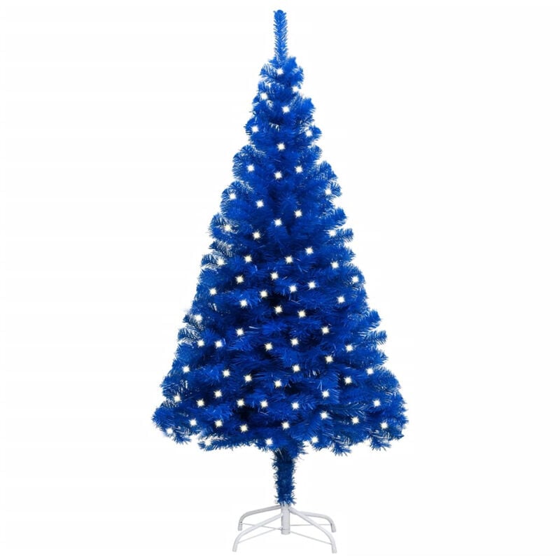 

arbol de Navidad artificial con LED y soporte azul PVC 240 cm