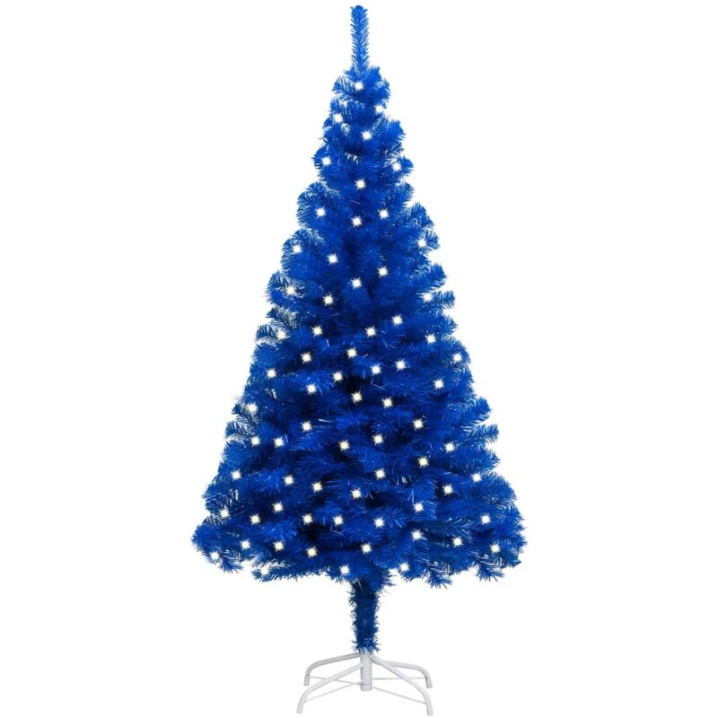 

Árbol de Navidad artificial con LED y soporte azul PVC 240 cm