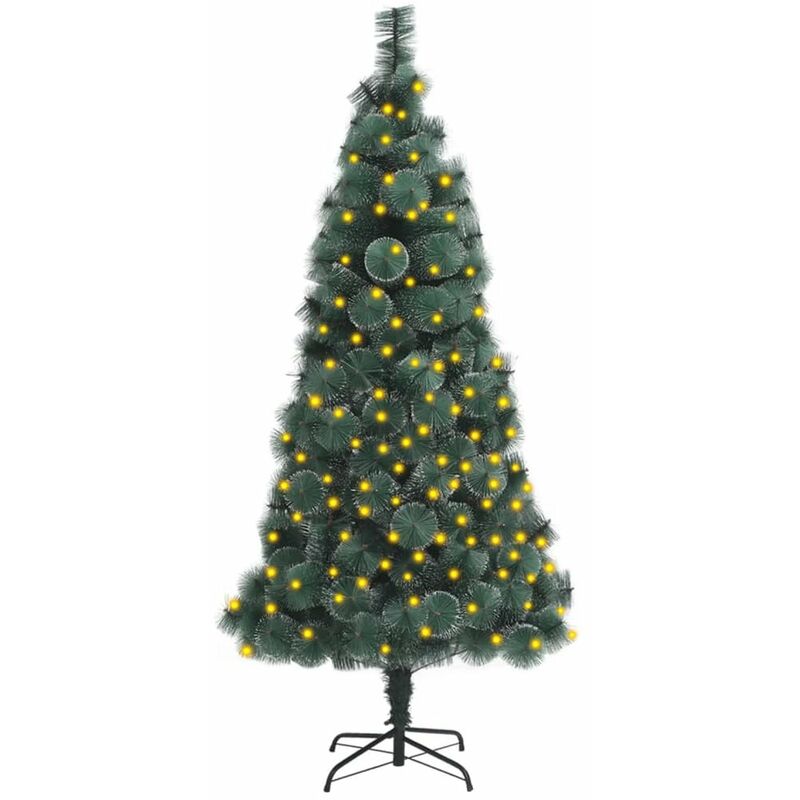 

arbol de Navidad artificial con LED y soporte verde 120 cm PET