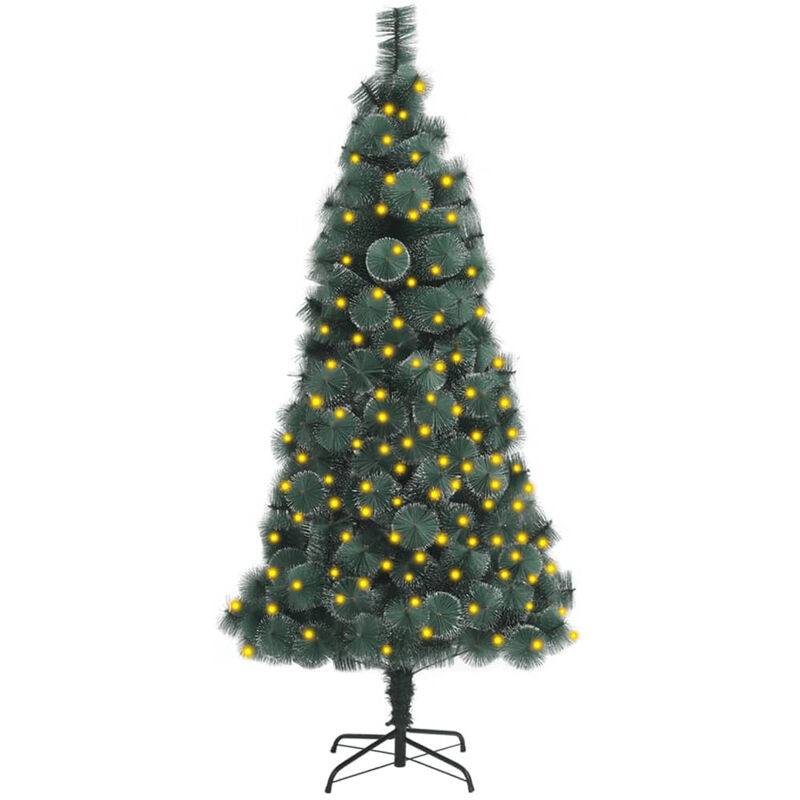 

arbol de Navidad artificial con LED y soporte verde 150 cm PET