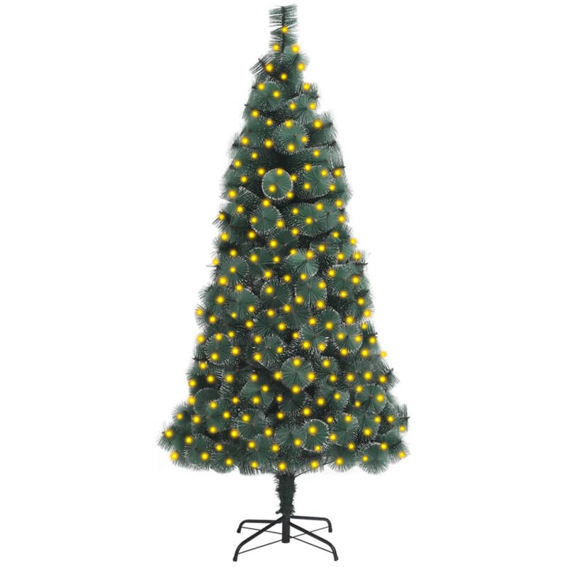 

arbol de Navidad artificial con LED y soporte verde 240 cm PET