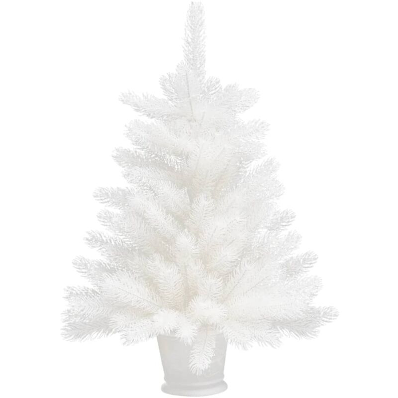 

Árbol artificial de Navidad con hojas realistas blanco 65 cm - Blanco - Vidaxl