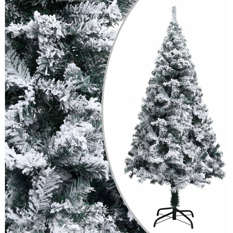 

arbol de Navidad artificial con nieve PVC verde 150 cm