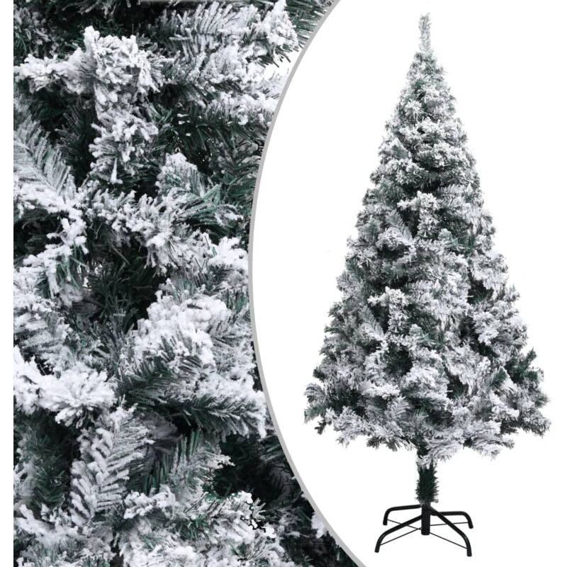 

Árbol de Navidad artificial con nieve PVC verde 150 cm - Verde - Vidaxl