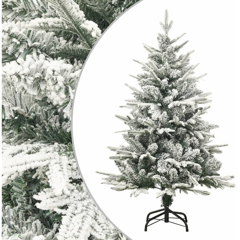

Happyshopping - arbol de Navidad artificial con nieve PVC y PE verde 120 cm