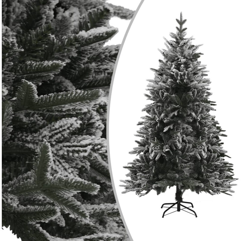 

arbol de Navidad artificial con nieve PVC y PE verde 240 cm
