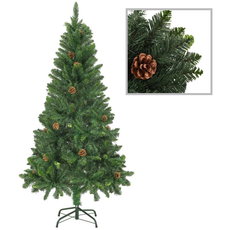 

arbol de Navidad artificial con pinas verde 150 cm