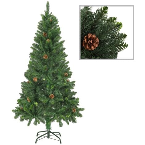 Árbol de Navidad artificial con piñas verde 150 cm