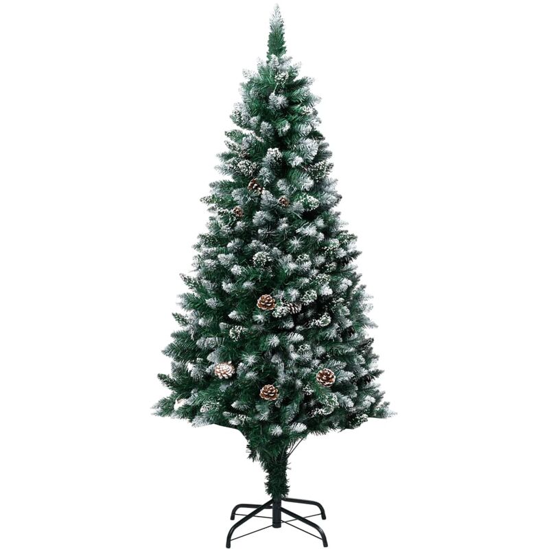 

Árbol de Navidad artificial con piñas y nieve blanca 150 cm