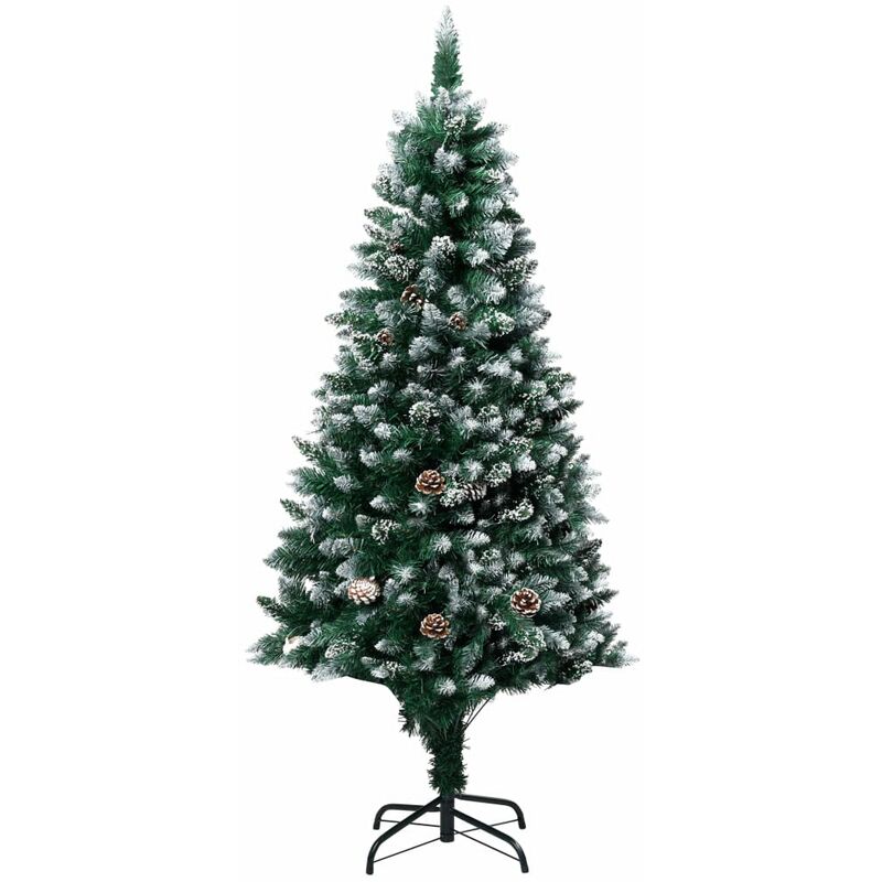 

Árbol de Navidad artificial con piñas y nieve blanca 180 cm