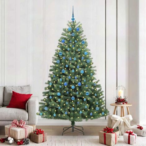 Árbol de Navidad artificial con ramas articuladas Verde 210 cm