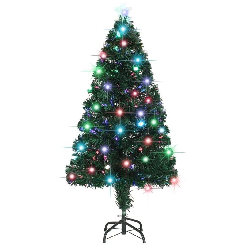 

Árbol de Navidad artificial con soporte/LED 120 cm fibra óptica