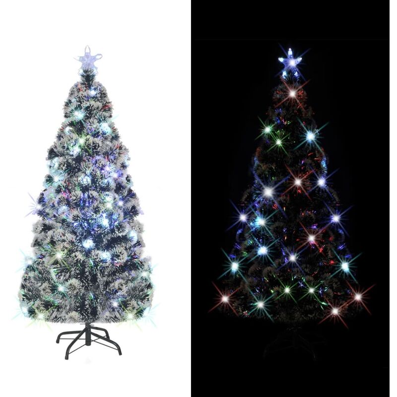 

Árbol de Navidad artificial con soporte/LED 150 cm fibra óptica