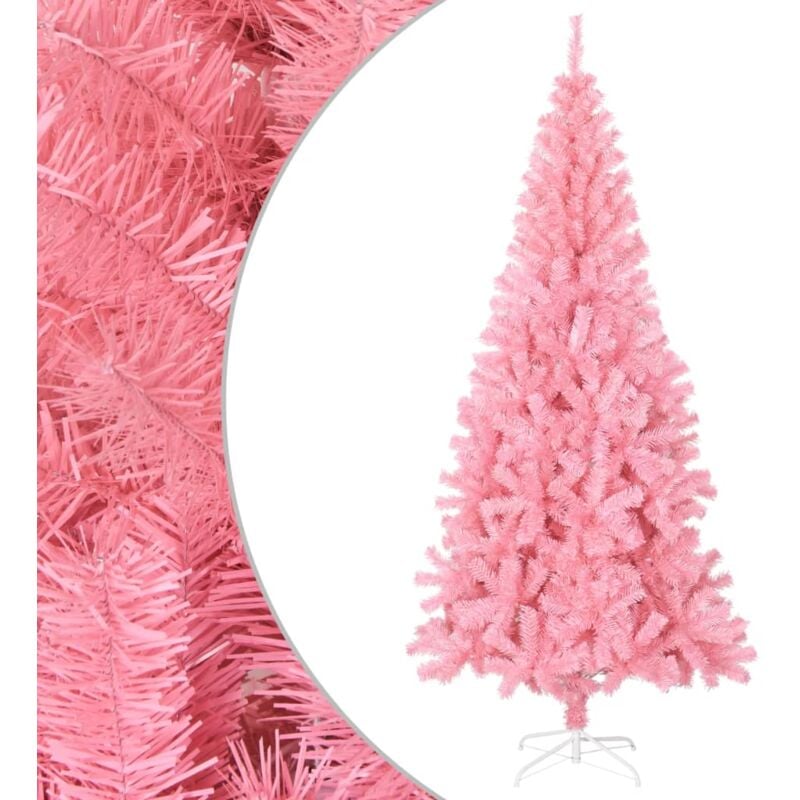 

Árbol de Navidad artificial con soporte rosa PVC 240 cm - Vidaxl