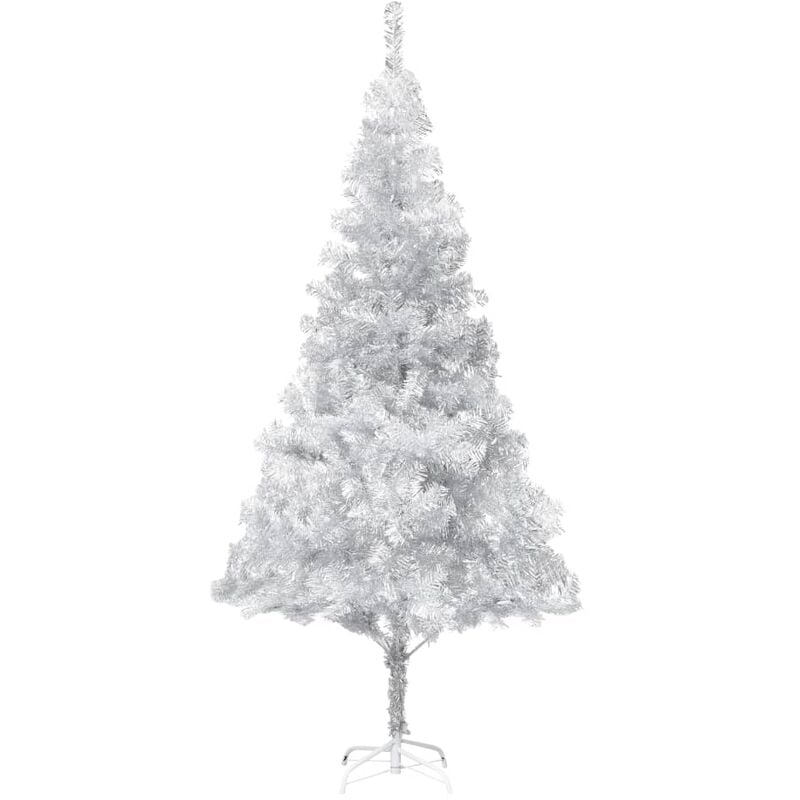 

Árbol de Navidad artificial con soporte plateado PET 210 cm