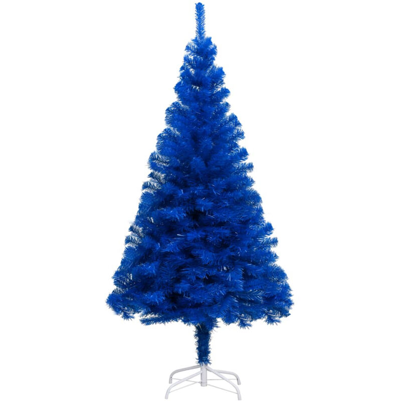 

arbol de Navidad artificial con soporte PVC azul 180 cm