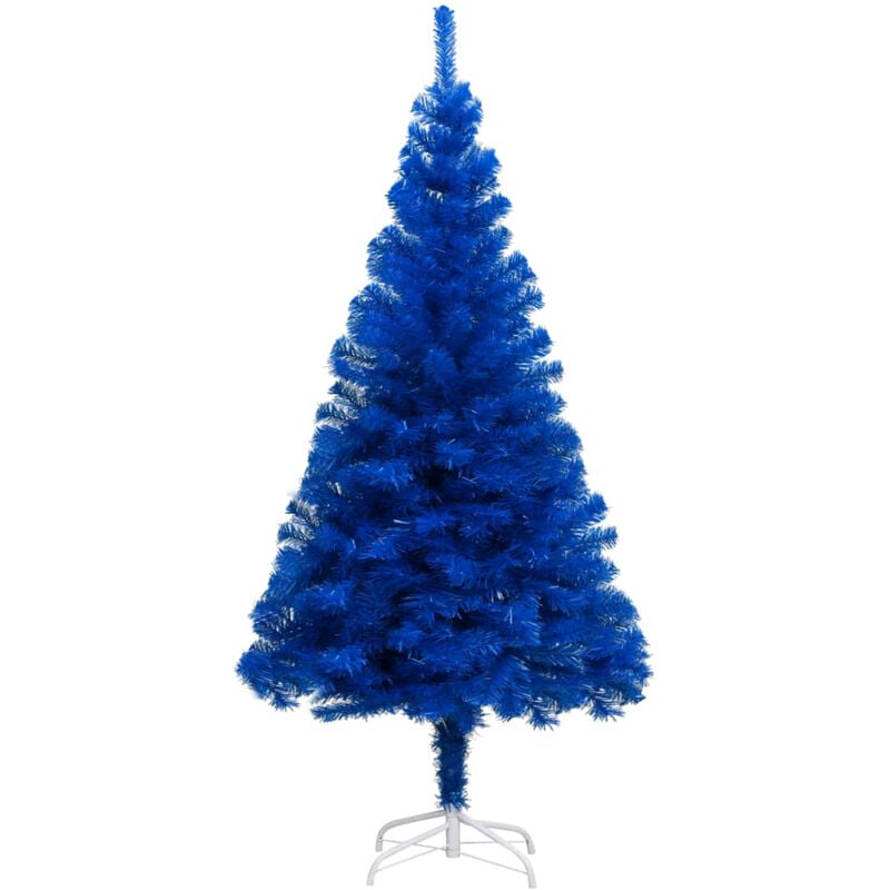 

Happyshopping - arbol de Navidad artificial con soporte PVC azul 210 cm