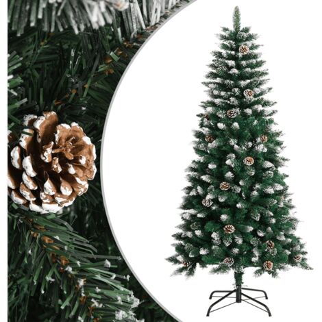 Árbol de Navidad artificial con soporte PVC verde 120 cm